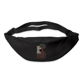 Indigene Sprache Revitalisierung Muttersprachler - Gürteltasche - Schwarz - Vorne