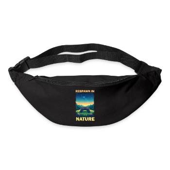Illustration de jeux dans la nature - Sac banane - noir - Devant