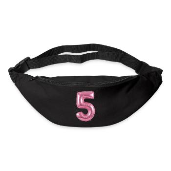 5th Birthday, Fifth Birthday Balloon Pink - Bum bag - black - Front