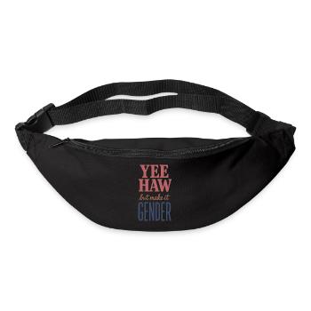 Lustiges Pronomen Yee Haw T-shirt Cowboy Humor - Gürteltasche - Schwarz - Vorne