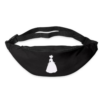 Princess silhouette in ball gown - Bum bag - black - Front