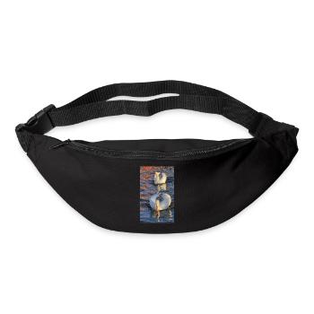 Swans in a play of colours - Bum bag - black - Front