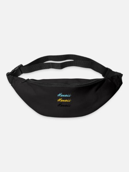 Hawaii farbig - Gürteltasche - Schwarz