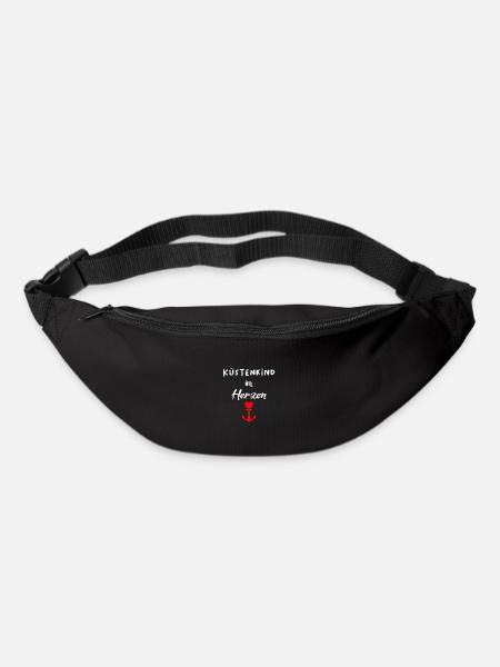Küstenkind im Herzen - Gürteltasche - Schwarz