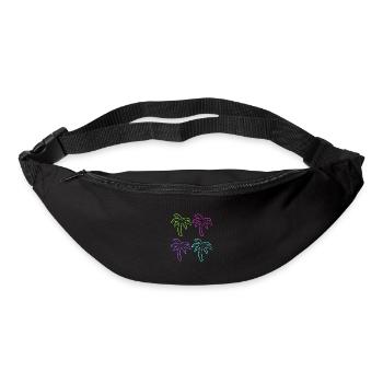 Cadeau d’architecte d’intérieur multicolore de palmiers - Sac banane - noir - Devant