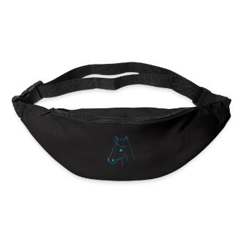 Pferdekopf Zeichnung - Gürteltasche - Schwarz - Vorne
