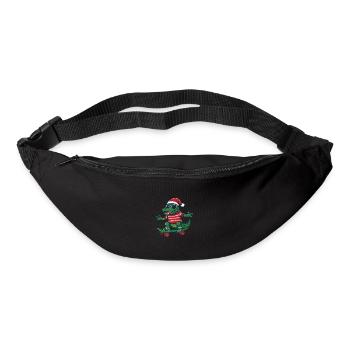 Alligator Weihnachten Lustig - Gürteltasche - Schwarz - Vorne