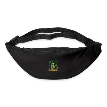 5th Birthday Kids Pixel - Bum bag - black - Front