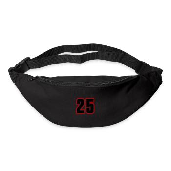 25 Zahl symbol - Gürteltasche - Schwarz - Vorne