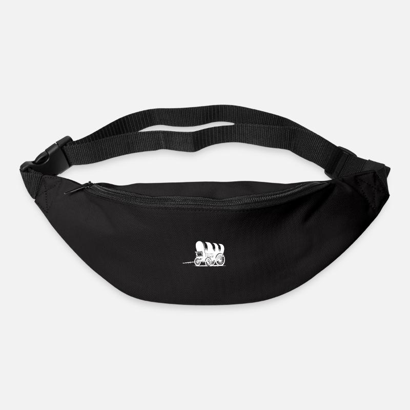 Wagon couvert avec bâche rayée - Sac banane - noir