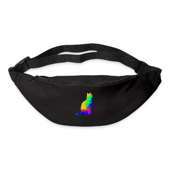 cat colorful cute cute gift idea - Bum bag - black - Front