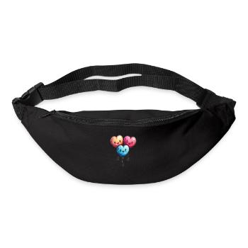 Ballon Herzen auch für Kinder und Geburtstage - Gürteltasche - Schwarz - Vorne
