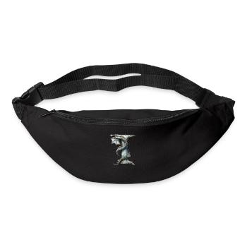 Buchstabe "I" im Drachendesign. - Gürteltasche - Schwarz - Vorne