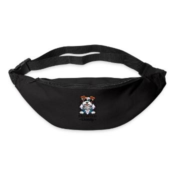 Dandie Dinmont Terrier en dessin animé - Sac banane - noir - Devant