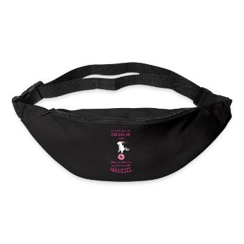 Einhorn T-Shirt Geschenk Idee Lustig Geburtstag - Gürteltasche - Schwarz - Vorne