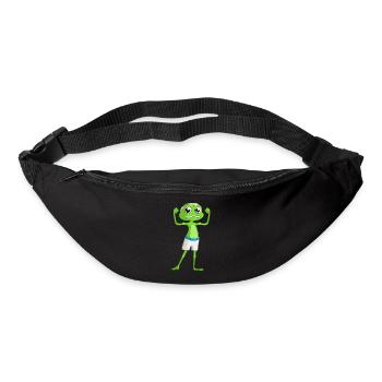 Fitness Comic Frosch - Gürteltasche - Schwarz - Vorne