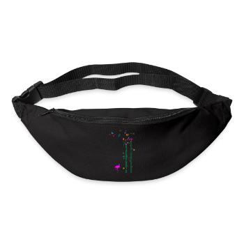 Spring Flamingo Flower Butterfly Valentine's Day - Bum bag - black - Front