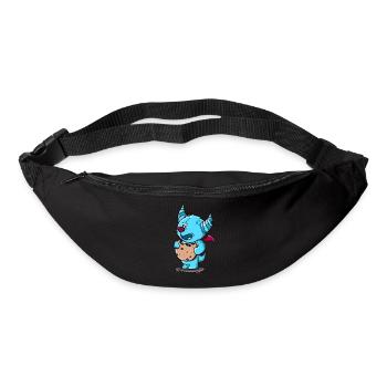 Des monstres avec des biscuits - Sac banane - noir - Devant