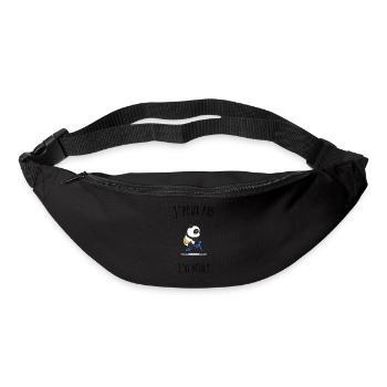 J'peux pas j'ai vélo, panda - Sac banane - noir - Devant