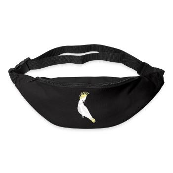 Papagei Kakadu weiß - Gürteltasche - Schwarz - Vorne