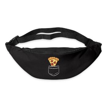 Pizza Pizzeria Taschentasche Lustig - Gürteltasche - Schwarz - Vorne
