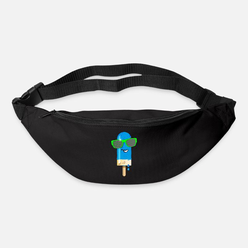 Eis am Stiel Sommerhitze coole Sonnenbrille lecker - Gürteltasche - Schwarz