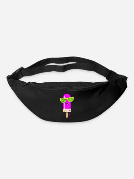 Eis am Stiel Sommerhitze coole Sonnenbrille lecker - Gürteltasche - Schwarz