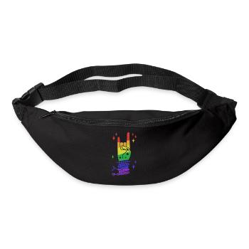 Death Before Mainstream Gay Edition - Heavy Metal - Gürteltasche - Schwarz - Vorne