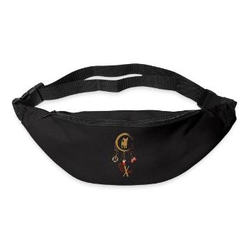 Französische Bulldogge Weihnachten Weihnachtstraum - Gürteltasche - Schwarz - Vorne