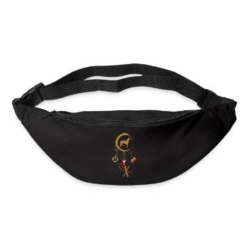 Schottischer Deerhound Weihnachten Weihnachtstraum - Gürteltasche - Schwarz - Vorne