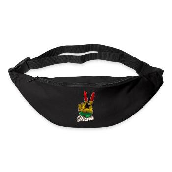 Ghana Ghanaian Flag Pride Star Love I Gift - Bum bag - black - Front