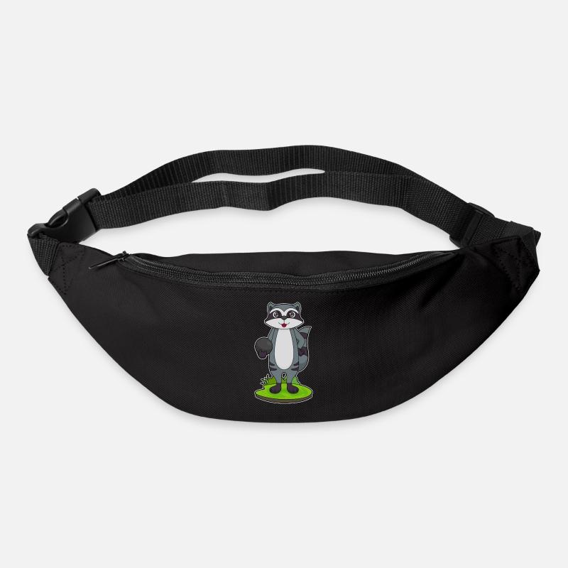 Waschbär Bowling Bowlingkugel - Gürteltasche - Schwarz