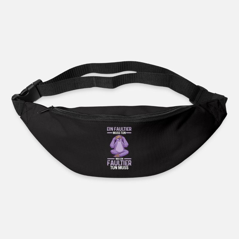 Faultier - Gürteltasche - Schwarz