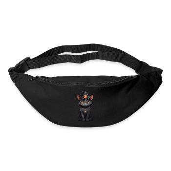 Magische Hexenkatze Halloween Cartoon Katzen - Gürteltasche - Schwarz - Vorne