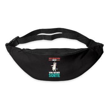 Einhorn Wir brauchen mehr von meiner Sorte - Gürteltasche - Schwarz - Vorne