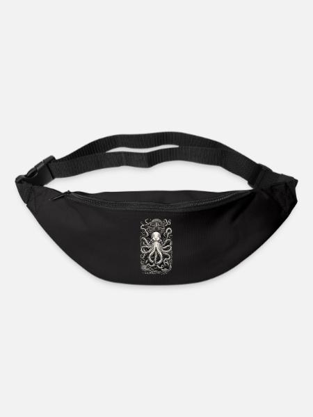 Vintage Oktopus Japanische Tattoo Kunst Design - Gürteltasche - Schwarz