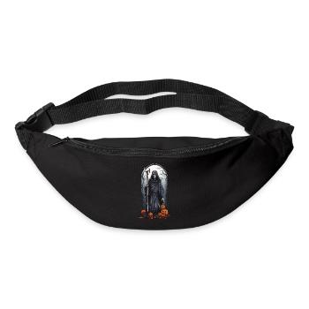 Retro Grim Reaper Pumpkin Halloween Horror Design - Bum bag - black - Front