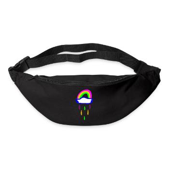 Rainbow and rain - Bum bag - black - Front
