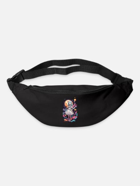 Kemonomimi Chats Fille Kawaii Anime Goth eGirl - Sac banane - noir