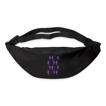 Imprimé numéro5. - Sac banane - noir - Devant