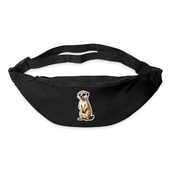 Meerkat Cute Illustration - Bum bag - black - Front