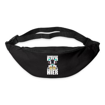 Lustiger Spruch Snowboard Bier darum bin ich hier - Gürteltasche - Schwarz - Vorne