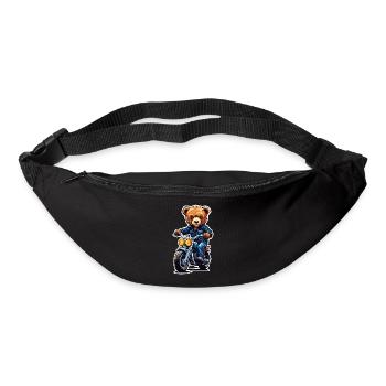 Ours en peluche / Peluche / Animal en peluche / Idée cadeau - Sac banane - noir - Devant