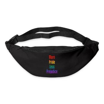 Mehr Stolz Weniger Vorurteile Regenbogen - Gürteltasche - Schwarz - Vorne