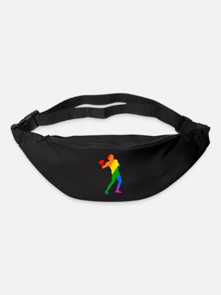 Rainbow Football Player - Gürteltasche - Schwarz