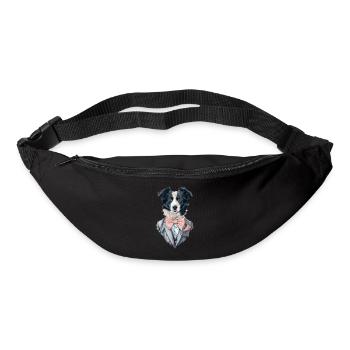 Border Collie - Gürteltasche - Schwarz - Vorne