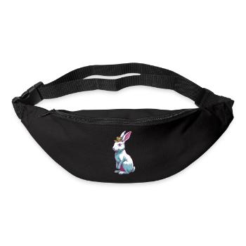 Hase mit Hut - Gürteltasche - Schwarz - Vorne