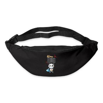 Little Brother Panda Superhero - Bum bag - black - Front