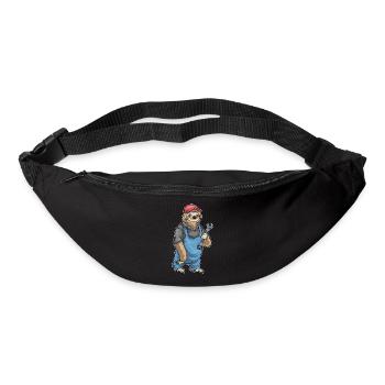 Faultier Mechaniker Schraubenschlüssel Werkstatt - Gürteltasche - Schwarz - Vorne