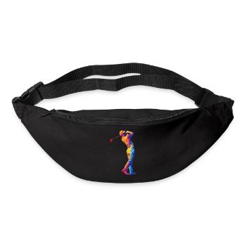 Regenbogen Golfer Swing - Gürteltasche - Schwarz - Vorne